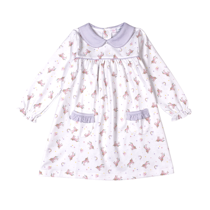 MCU-240 Magic Unicorns Pima scalop collar Dress