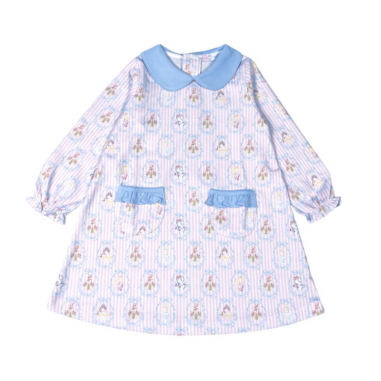 RCH-240 Royal and Charm  Pima scalop collar Dress
