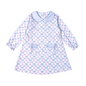 BCQ-240 Blue Coquettes  Pima scalop collar Dress
