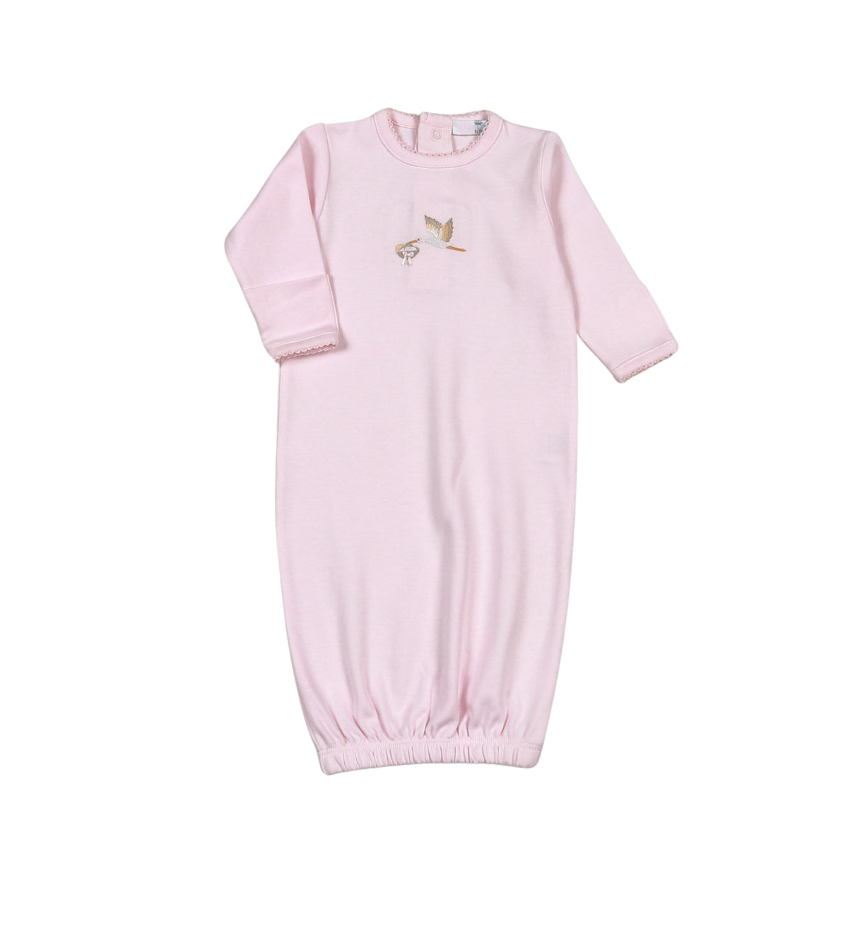 Pink Stork Hand Embroidered Gown